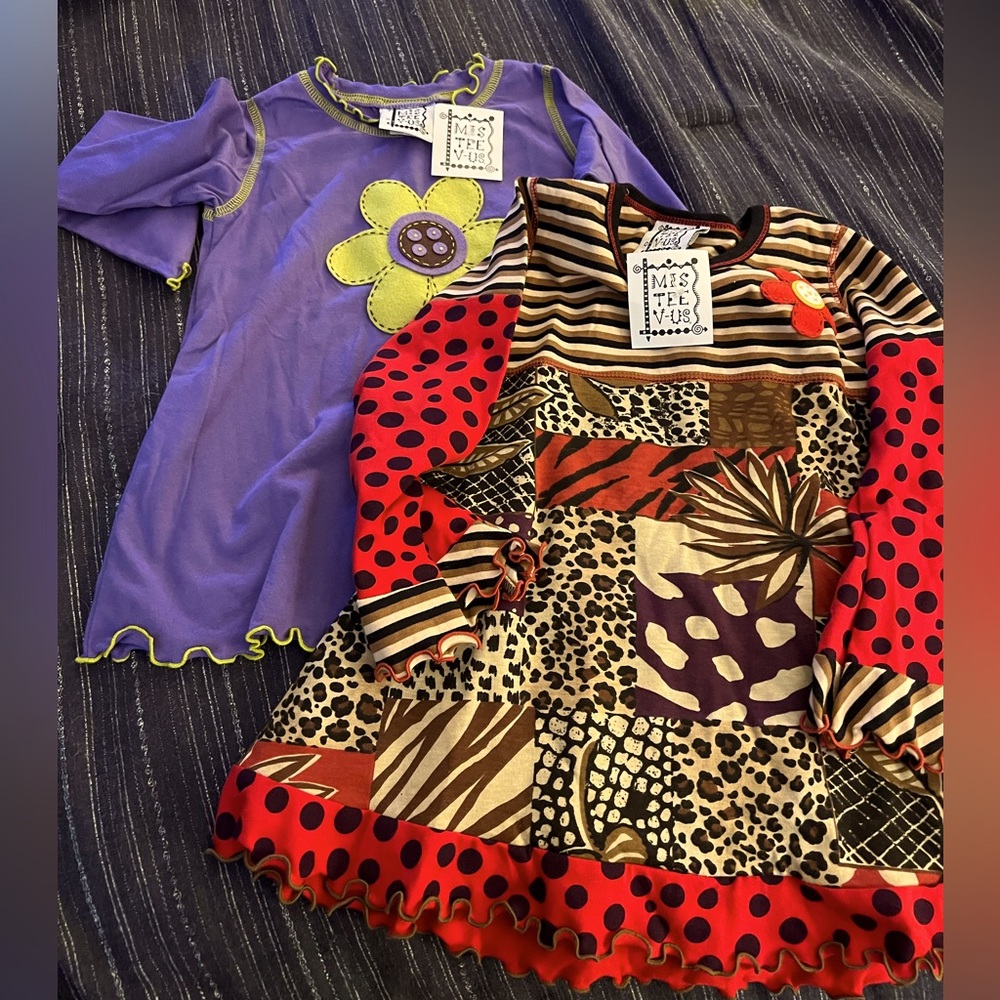 2 NWT Girls Tops by Mis Tee v Us